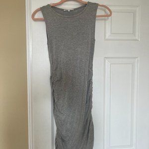 Grey ruched dress